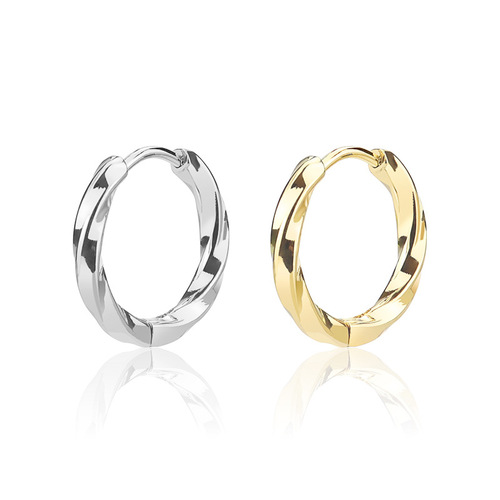  Japanese and Korean ins niche simple twist earrings titanium steel earrings ear buckles and earrings summer versatile manufacturers wholesale