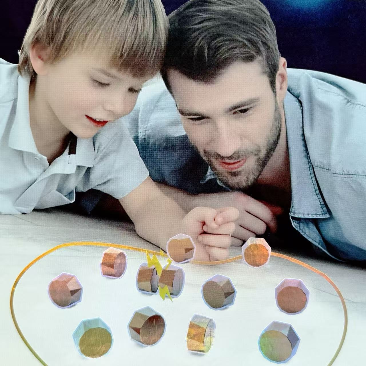 跨境儿童磁力效应棋桌面趣味对战踩雷棋专注力亲子互动益智玩具厂