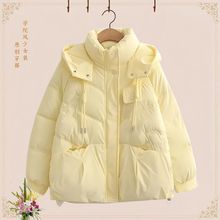 中学生棉衣女冬季12-15岁初中高中生短款面包服少女宽松羽绒棉服