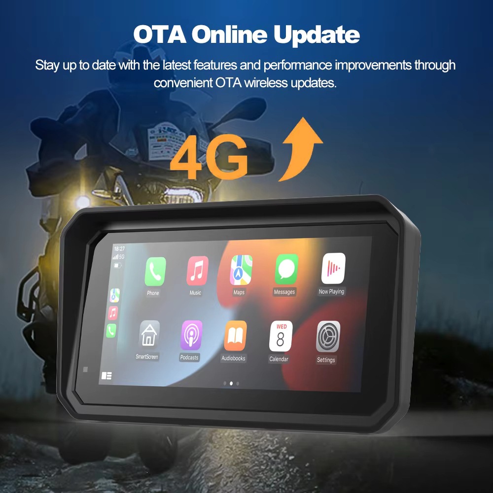 Volkswagen Motorcycle Dashcam Carplay Smart Navigation System 6inch Screen High-Definition Front and Rear Dual Cameras