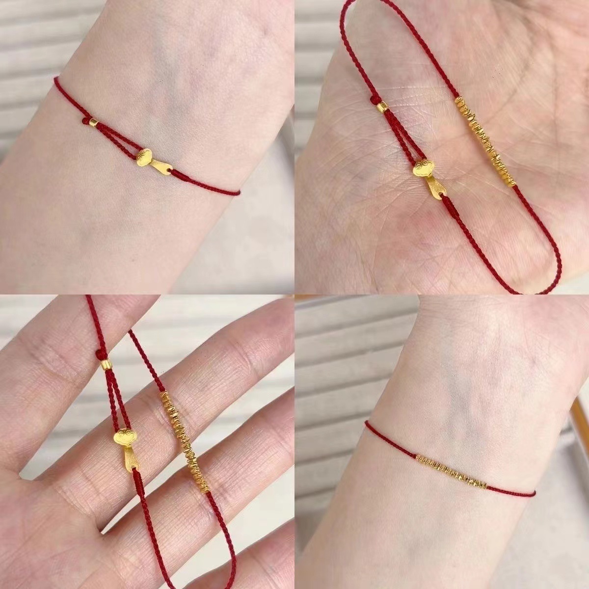 Everything Goes Well Bracelet for Women Ins Niche Hand-Woven Good Luck and Wealth Red Rope Bracelet for Best Friend Gift