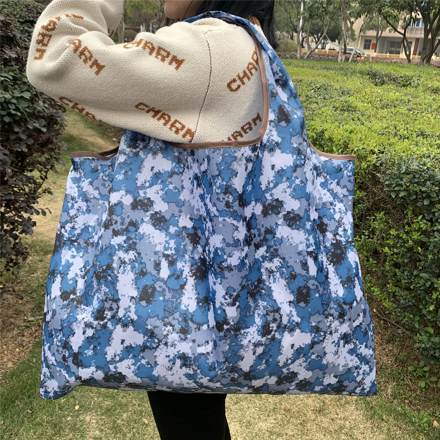 52g Weight 1 Piece Quantity Oxford Cloth Material Printing, Cartoon Pattern New Style Style New Style Printing Cartoon Oxford Cloth Shopping Bags 10
