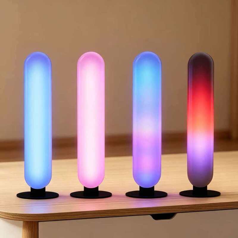 Cross-Border New Model Led Desktop Sound Pickup Light, Rgb Fantasy Music Rhythm Light, E-Sports Voice-Controlled Rhythm Atmosphere Light