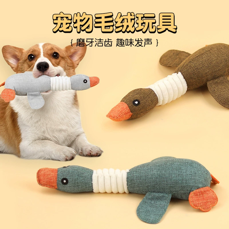Игрушка кота игрушки собаки плюша моляра дикого гуся нового льняного любимца игрушек любимца Амазонки вокальная животная