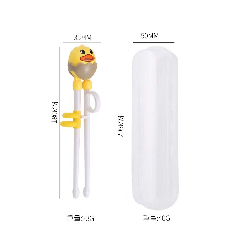 Nuevo 304 de acero inoxidable de dibujos animados para niños palillos de entrenamiento bebé lindo suplemento alimenticio cuchara tenedor portátil traje de tres piezas