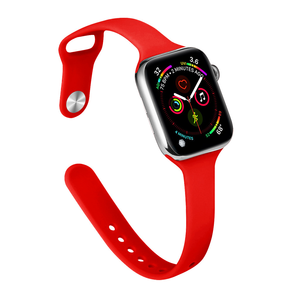 Aplicable Apple Watch correa Applewatch8SE7654 cintura pequeña correa de silicona delgada moda deportiva