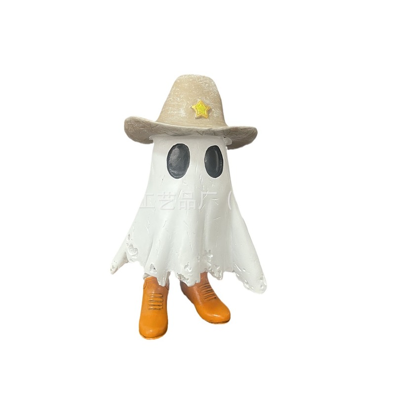 国境を越えた新型ハロウィーン幽霊シリーズカウボーイ幽霊クール樹脂小置物カボチャ鬼節かわいい装飾|undefined