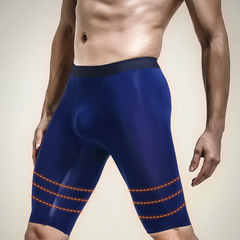 Men's sports underwear men's summer ice silk quick-drying lengthened anti-wear legs enlarged and fattened loose boxer shorts