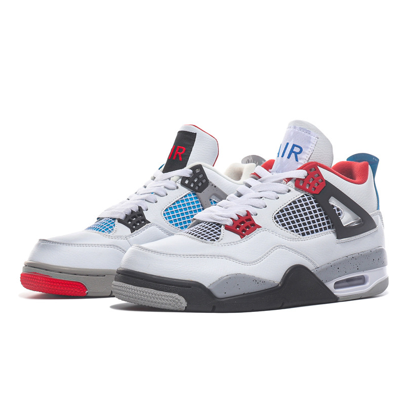 Zapatos de baloncesto Putian puros originales AJ4 amarillos hembra rojo trueno macho AIR negro gatos zapatos de hombre zapatos de mujer zapatos deportivos