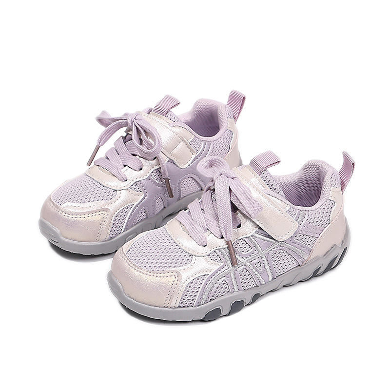 Zapatos de entrenamiento para niños de verano 2026 zapatos deportivos de malla cómodos para niños zapatos blancos de moda