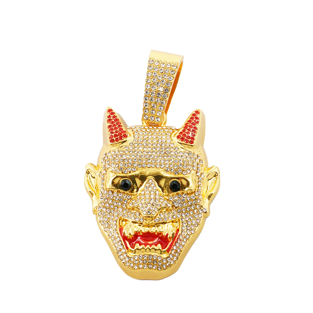 Hip Hop transfronterizo nuevo colgante de cráneo fantasma japonés Hiphop moda moda para hombres joyería collar al por mayor