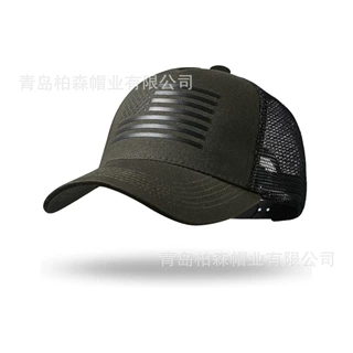 工厂直销5片棒球帽刺绣图案美国国旗全棉鸭舌帽工厂批发按需定制