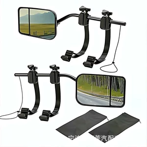 Dual-Piece Car-Mounted Trailer Rearview Mirror, Adjustable Mirror for Rvs, Suv Blind Spot Auxiliary Mirror, Factory Direct Sales