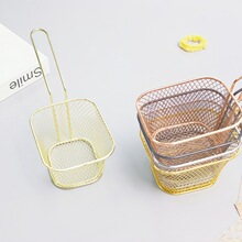 厂家定制油炸篮餐厅装饰薯条篮鸡块架子小吃篮隔油沥炸网炸鸡块篮