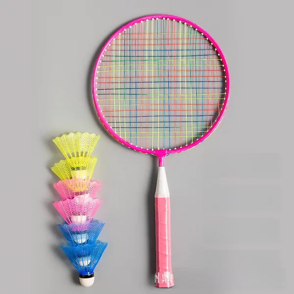 Children's Badminton Racket Set for Primary School Students 3-12 Years Old Outdoor Sports and Leisure Toys Multi-Color Durable One-Piece Drop Shipping