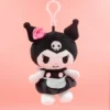 Подвеска Kuromi с розой, чёрная, ок.16 см