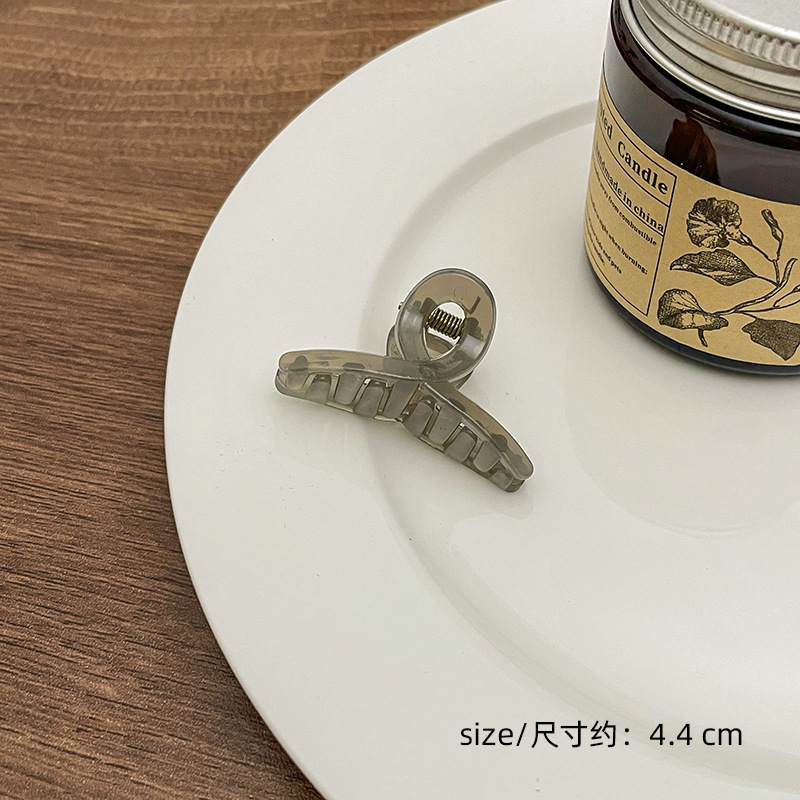 Milk Brown horquilla grande hacia atrás cabeza clip de pelo tocado de las mujeres principios de primavera de alto grado updo tiburón horquilla