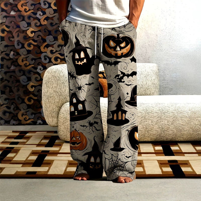 Foreign Trade European and American Style Men's Casual Pants Christmas Halloween 3D Digital Print TEMU Casual Loose Long Pants Foreign Trade European and American Style Men's Casual Pants Christmas Halloween 3D Digital Print TEMU Casual Loose Long Pants
