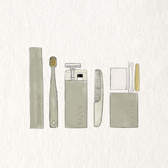 Morandi Mao Wen Card Box B&B Hotel Disposable Toothbrush Toothpaste Set Travel Shampoo Shower Gel Sample