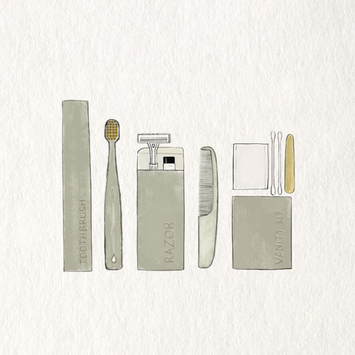 Morandi Mao Wen Card Box B&B Hotel Disposable Toothbrush Toothpaste Set Travel Shampoo Shower Gel Sample