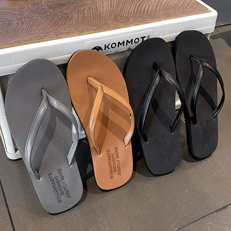 Новые модные женские шлепанцы, летние нескользящие универсальные трендовые пляжные сандалии для улицы