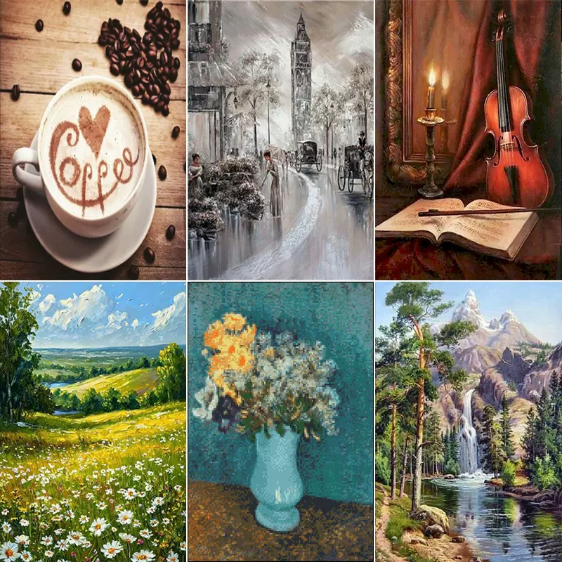 十字绣2025新款亚马逊TIKTOK跨境批发满绣爆款手工刺绣diy材料包