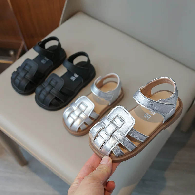 Children's summer sandals, woven shoes for princess, Korean style, 2024 years, 3-6 years