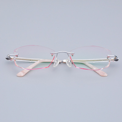 丹阳眼镜镜片无框钻石切边护目眼镜女款眼镜架2024新款镜架镜框|ms