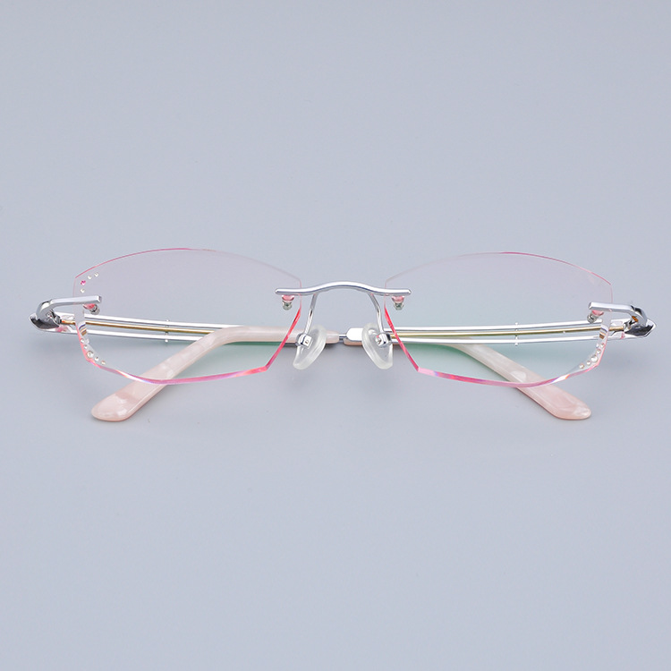 丹阳眼镜镜片无框钻石切边护目眼镜女款眼镜架2024新款镜架镜框|ms