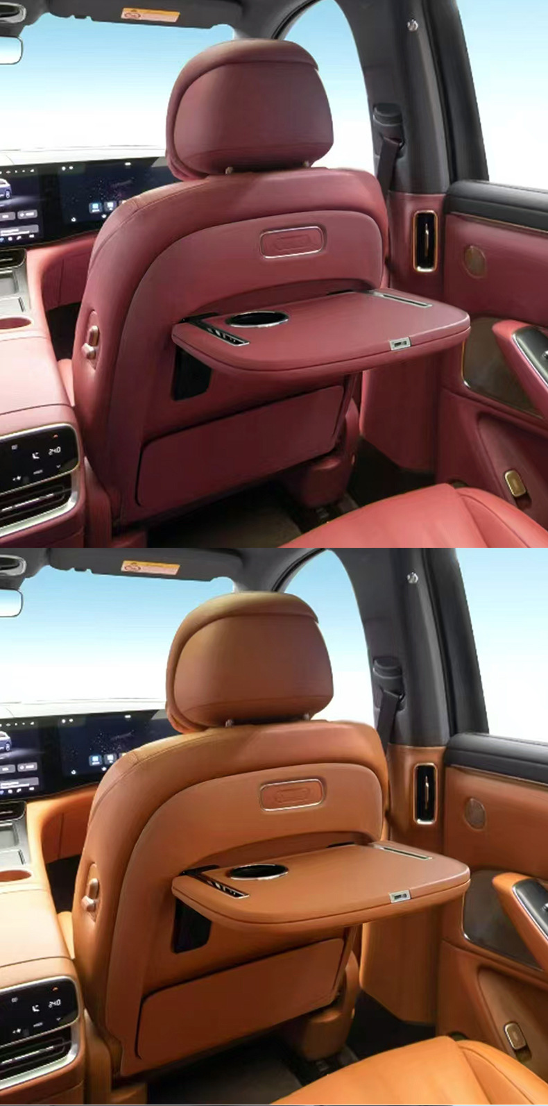 Suitable for Wenjie M8 Car Rear Small Table Wireless Charging Foldableing Multi-Functional Small Table Dining Table Office