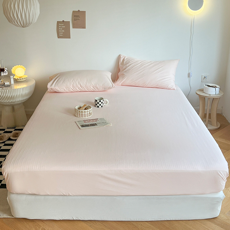 Cubierta de cama de algodón lavado de algodón de clase A, cubierta protectora de colchón de verano de una sola pieza, sábana todo incluido, fijación antideslizante