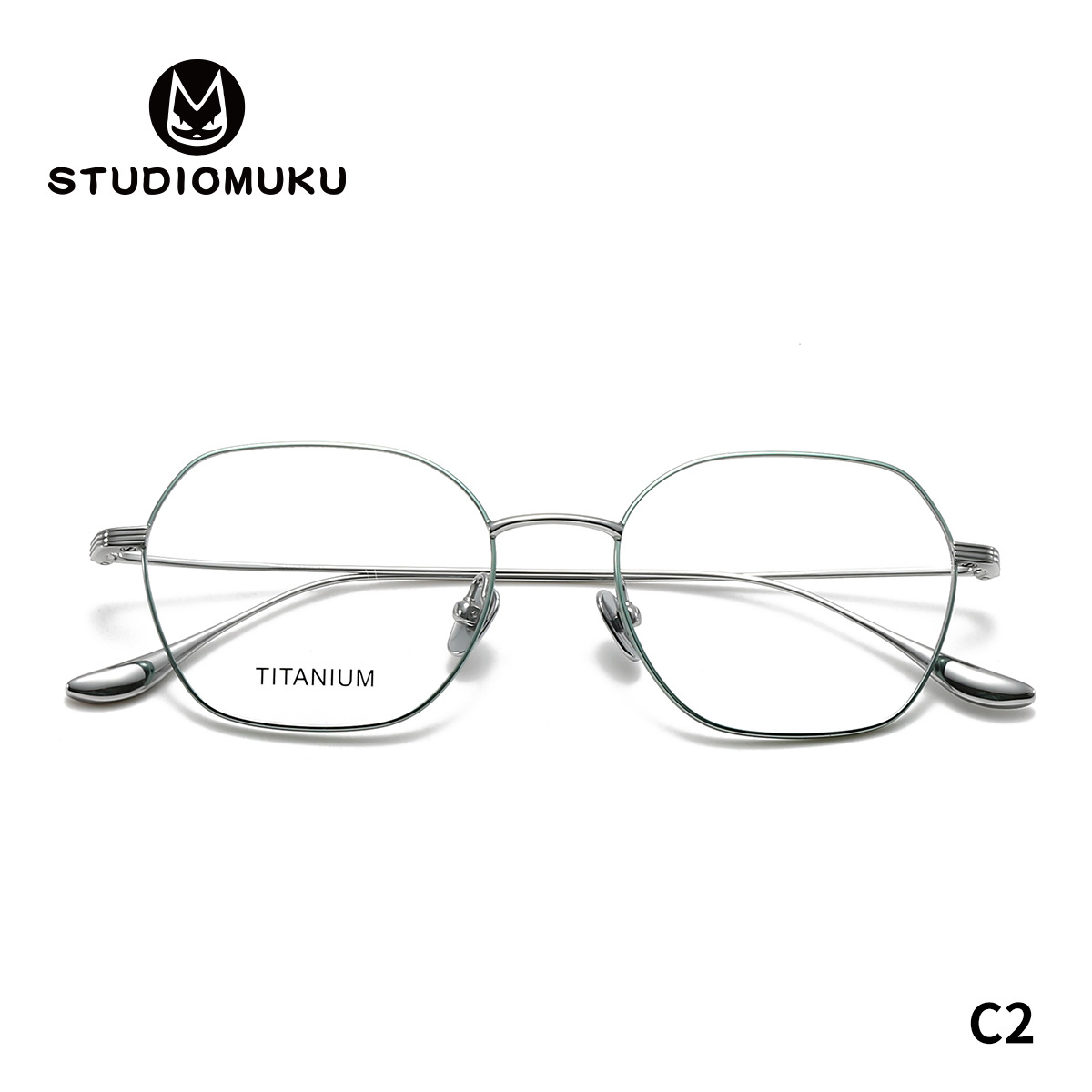 STUDIOMUKU gafas de madera superligera y cómoda poligonal marco de gafas de mujer diseño marco de gafas retrógrado para hombres
