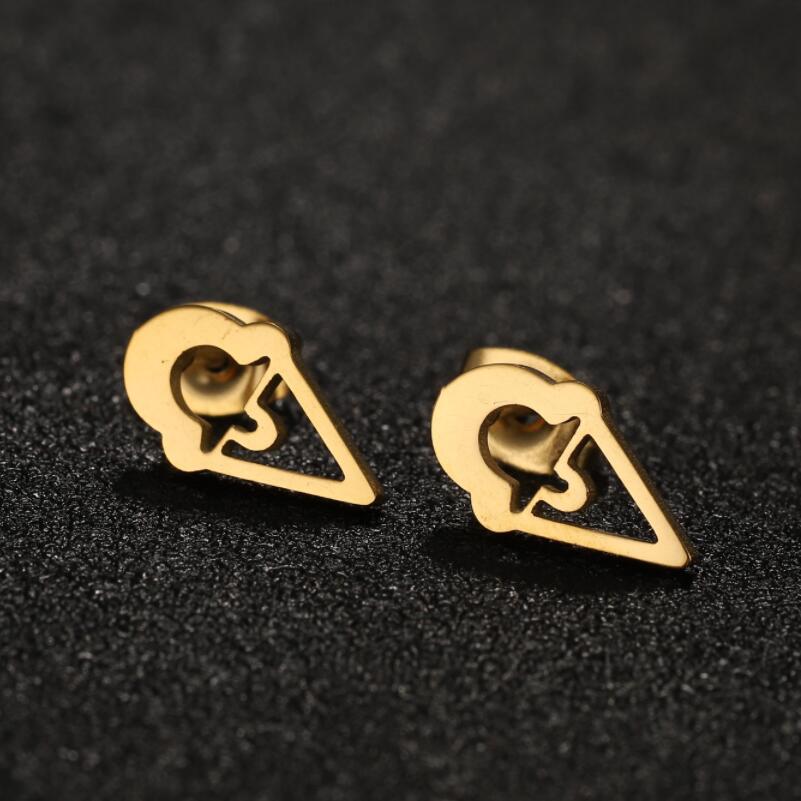 6g Weight PVD Coated Gold Plating Process 316 Stainless Steel Ear Needle Material 18K Gold, Real Gold Plated Plating Material Ear Studs Classification PVD Coated 18K Gold Real Gold Plated Heart Shape Butterfly 304 Stainless Steel Waterproof Non Tarnish Ear Studs