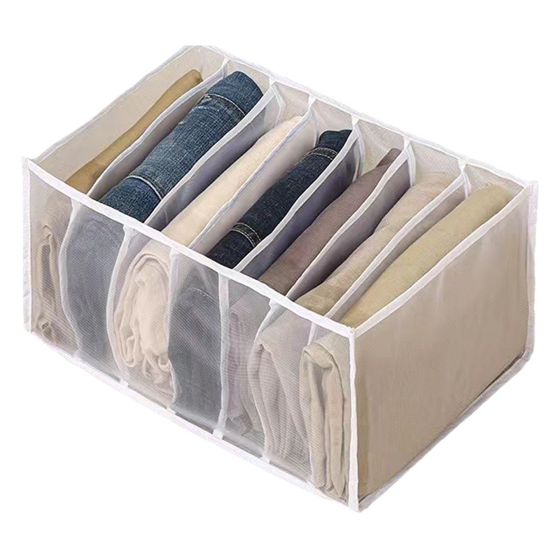 Malla transfronteriza plegable dormitorio cajón caja de almacenamiento ropa pantalones organización ropa interior almacenamiento caja de almacenamiento portátil bolsa de almacenamiento