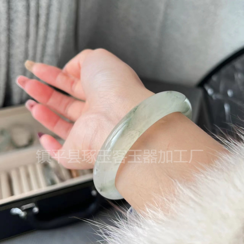 氷種天山翠ブレスレット新疆金糸玉ブレスレット|undefined