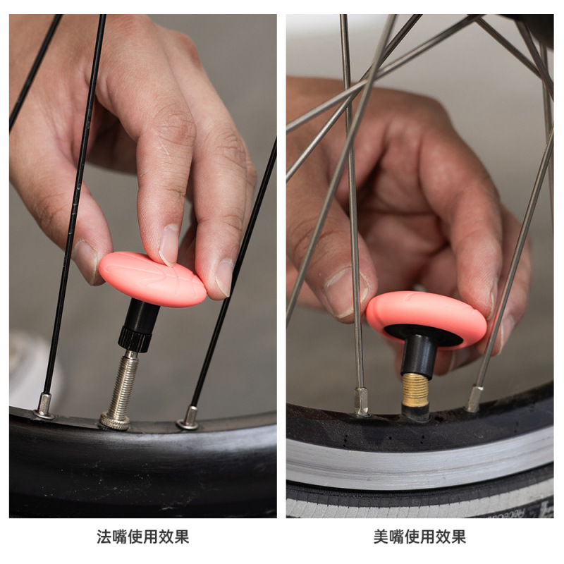 跨境单车气嘴帽防丢器气帽嘴适用AirTag公路自行车摩托电动车气嘴|undefined