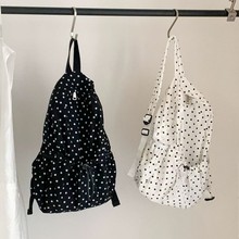 heymaymay‘点点圈圈’2025年新款大容量纯色简约清新波点双肩包