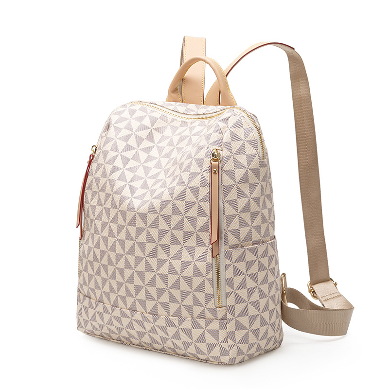 Printed Windmill Plaid Large Capacity Backpack For Travel And Mummy_voghion.com
