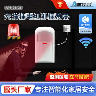 Manufacturer Customized Wireless Plug-In Infrared Detector Reminder Human Intrusion Sensor Infrared Alarm for Oem