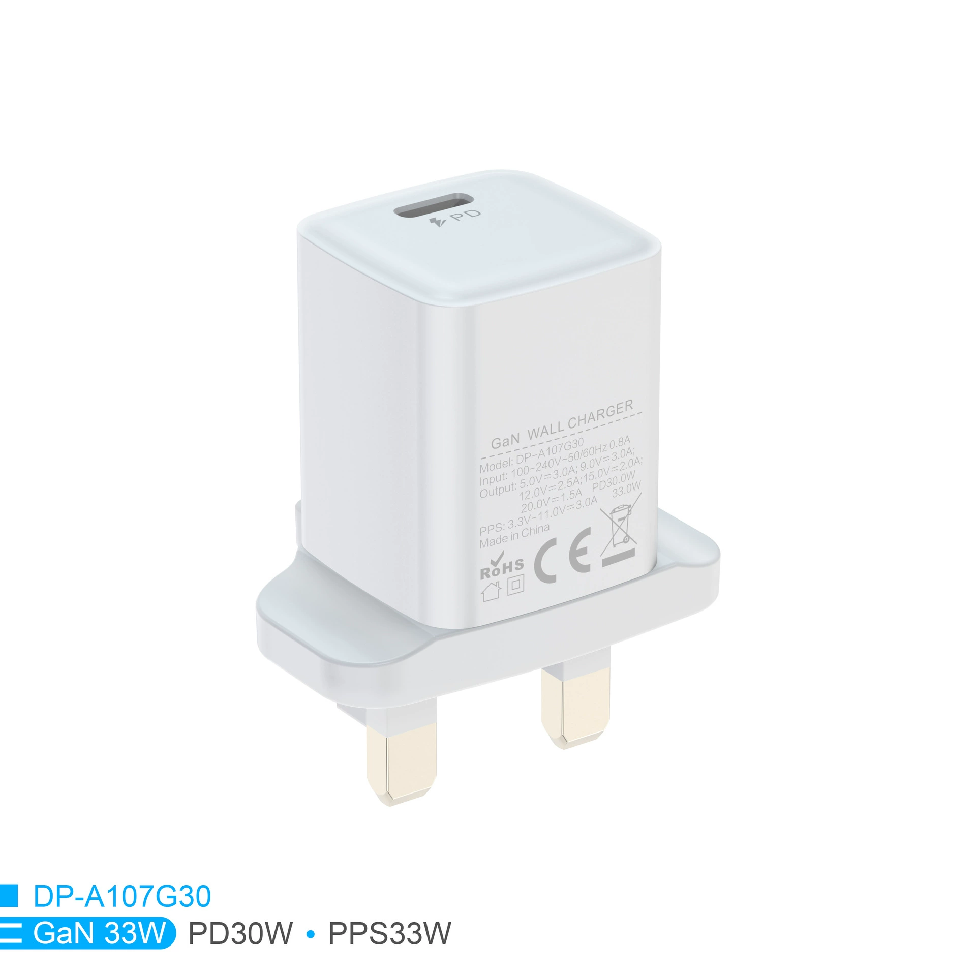 Быстрая зарядка PD30W совместима с планшетом, GAN быстрая зарядка, азотный азот азотный зарядник PPS33W быстрая зарядка