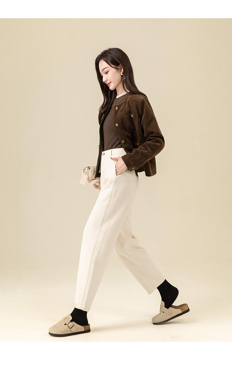 Quần culottes nữ ống rộng cạp cao chất liệu tơ tằm len dáng chéo chéo mùa thu đông — Angola đỏ chi tiết 25