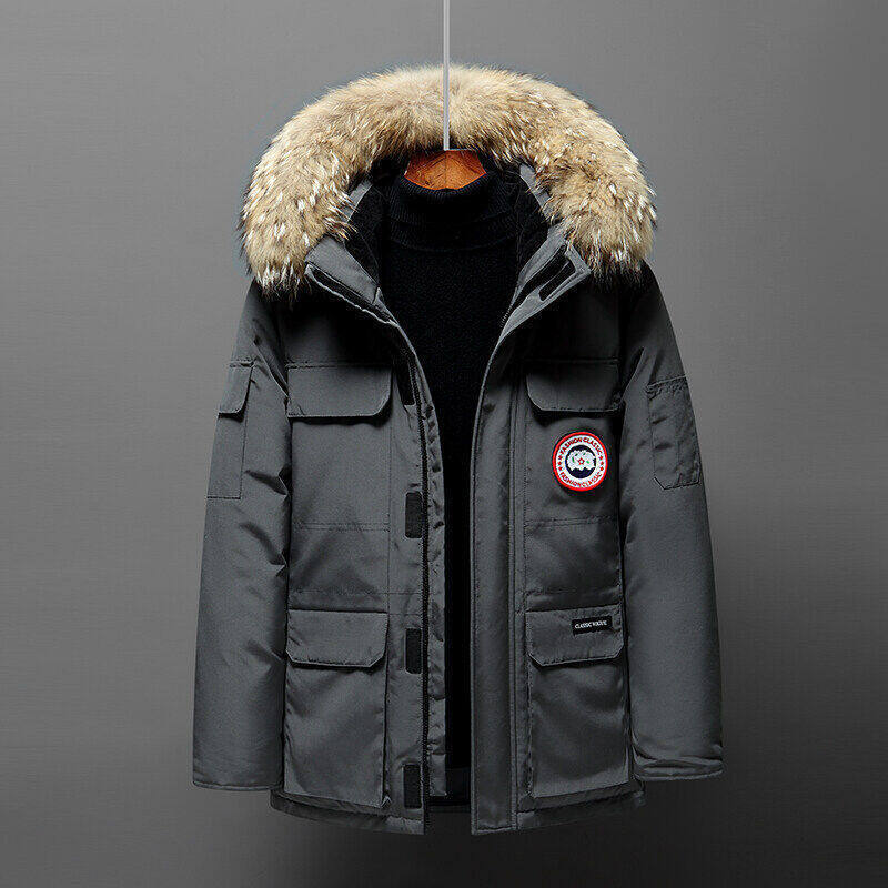 Down Jacket 2024 Winter Men's and Women's Couple Style Parka Goose Northeast Thickened Extreme Cold White Duck down Work Jacket Men
