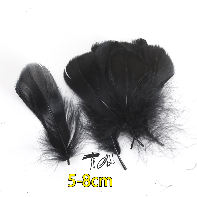 Plumas negras al por mayor DIY accesorios de decoración de ropa accesorios escenas de diseño de fábrica de plumas tienda directa