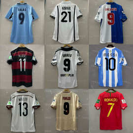 英格兰法国巴西复古球衣足球服经典怀旧复刻版泰版短袖运动服