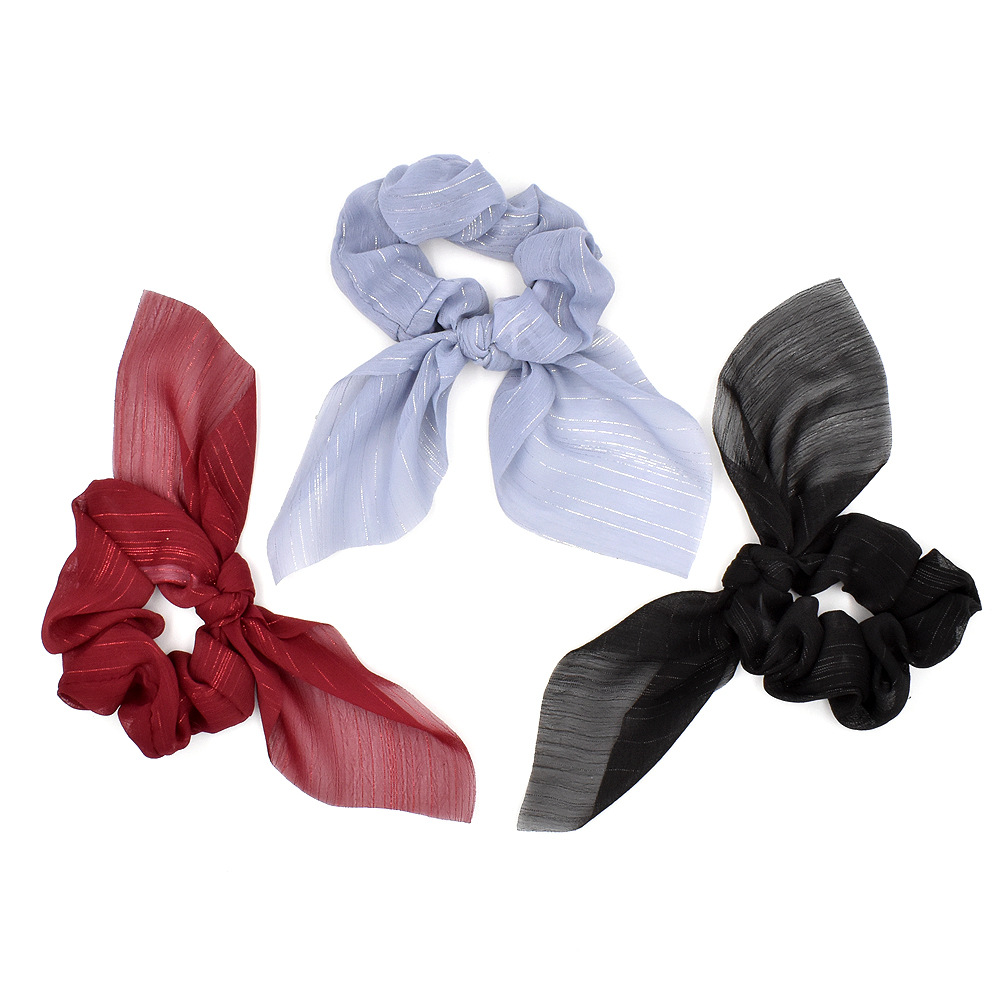 Fashion Mesh Yarn Solid Color Hair Scrunchies display picture 8