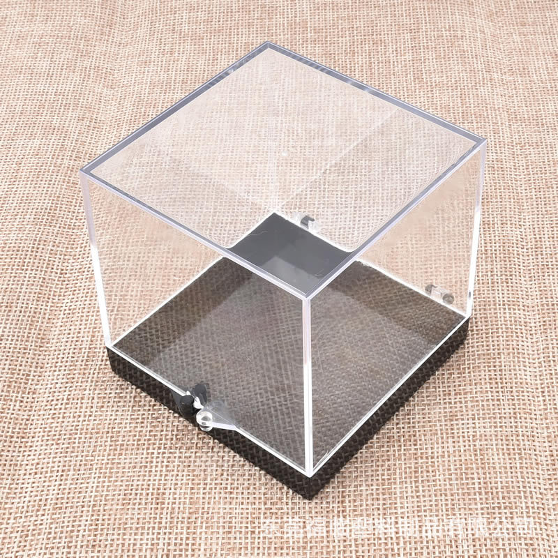 正方形礦標盒透明塑料盒PS收納盒標本展示盒原石晶體收藏盒S6.8