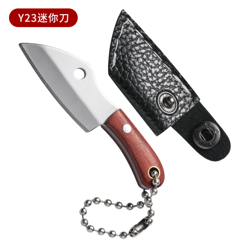 Mini cuchillo de cocina llavero EDC al aire libre portátil cuchillo no plegable cuchillo de desembalaje creativo