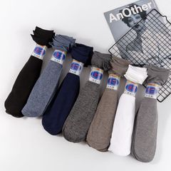 Spring and summer men's business thin stockings mercerized cotton breathable pairs of socks solid color mid-calf men's socks wholesale