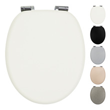 工厂直销17寸密度板木质MDF马桶盖带pvc贴皮木纹带缓降