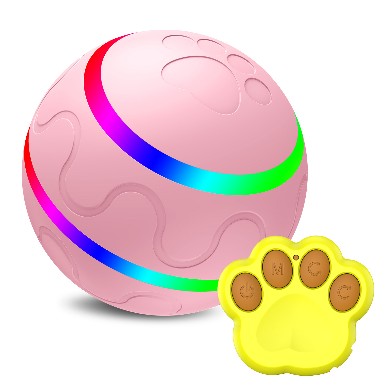 Nuevo producto transfronterizo bola de juguete para perros interactiva carga USB bola rodante inteligente bola de juguete para perros y gatos bola luminosa para mascotas image 6